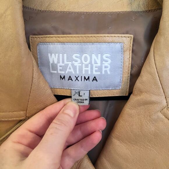 Vintage Wilson’s Leather Maxima Tan Leather Blazer - Picture 8 of 15